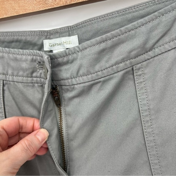 Garnet Hill Tapered Cargo Jogger Pants in Gray Cotton Plus Size 16 NEW - Picture 7 of 12
